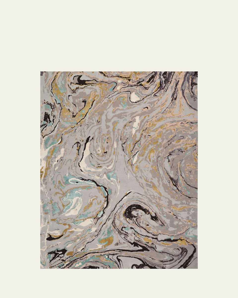 Marble Hand-Knotted Rug, 9' x 12'